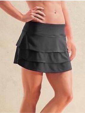Athleta Black Tiered Athletic Skort